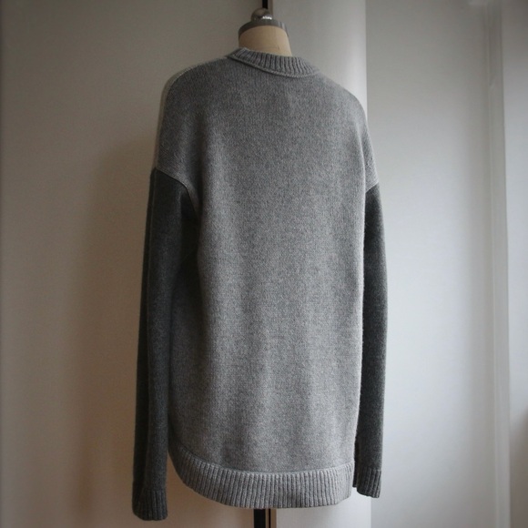 Lita by Ciara Cashmere Grey Block Knit Sweater - Picture 3 of 7